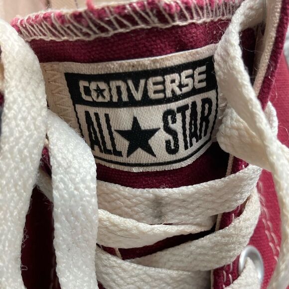 Vtg M7W9 Converse All Star Chuck Taylor Unisex Maroon Low Top Made in USA Shoes - Picture 2 of 11